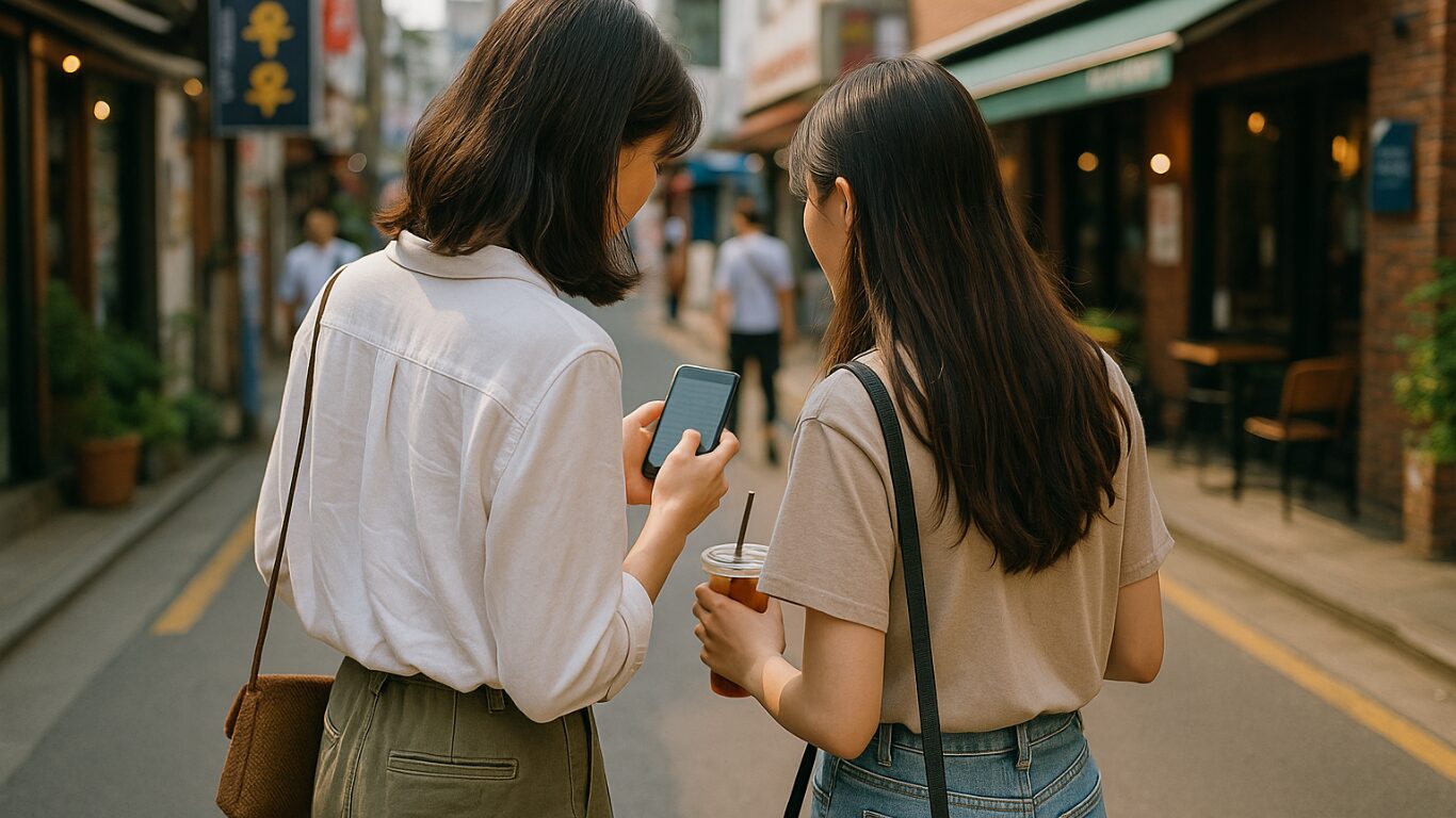 World eSIMで購入した韓国eSIMで、姪っ子とネットをシェア。
