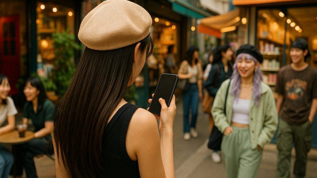 韓国ソウル・聖水洞で話題のグルメに雑貨、カフェもコスメも楽しめる徒歩圏スポットを訪れる女性。